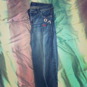 Blue ankle size sticker edition Jeans 🤍☁️